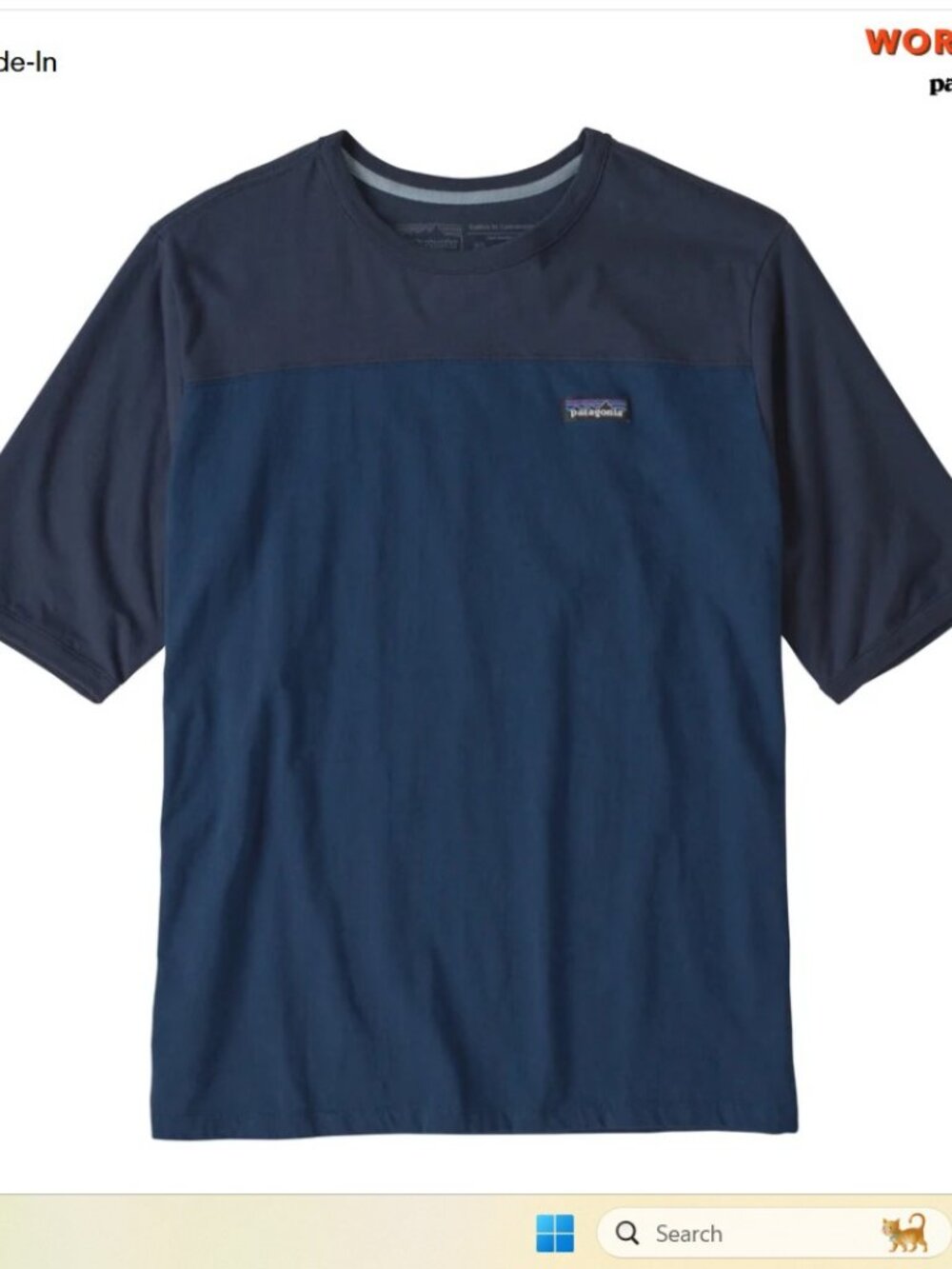 Patagonia Men's Cotton in Conversion Tee Size XL